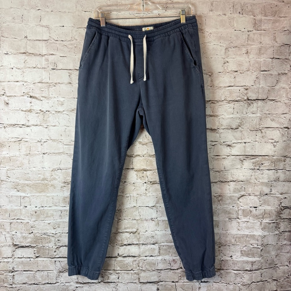 Marine Layer Mens Large Saturday Slim Fit Jogger Pants 14442 Blue Organic Cotton